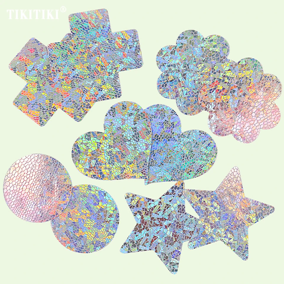 

Ultra-thin Laser Sexy Sequins Chest Sticker Breast Pasties Nipple Cover Breathable Disposable Invisible Bra Adhesive For Women