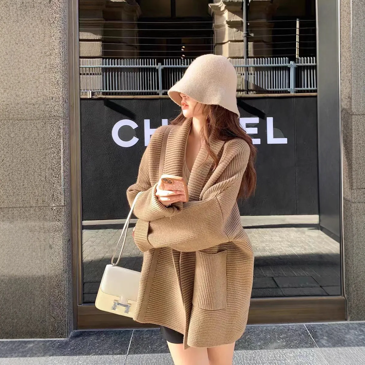 

Knitted Cardigan Women's Autumn and Winter New Style, High-end and Chic, Loose Sweater Jacket Top