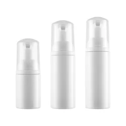 12pcs/lot 2oz/60ml 1oz/30ml Travel Foam Pump Bottle Lash Shampoo White Bottles for Hand Sanitizer Liquid