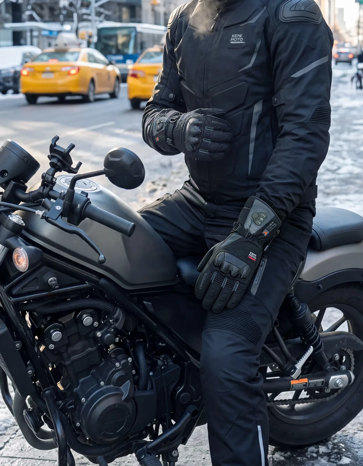 KEMIMOTO Motorrad-Heizhandschuhe Winter Moto-Heizhandschuhe Warme Wasserdichte Wiederaufladbare Heizhandschuhe für Schneemobile – Detail 20