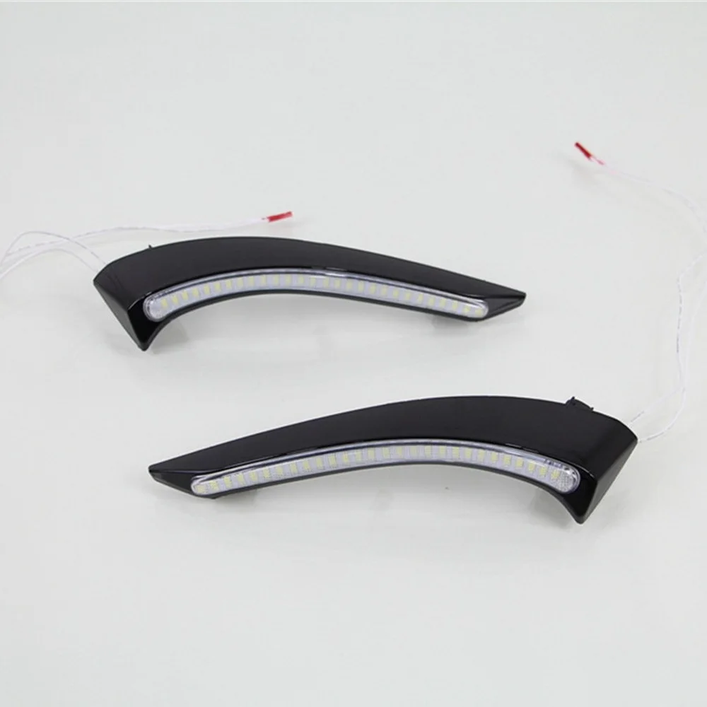 

July King Car Daytime Running Lights compatible for Mazda 2 2015 2016 2017, 6000K LED Frotn Bumper DRL, 1:1 replacement