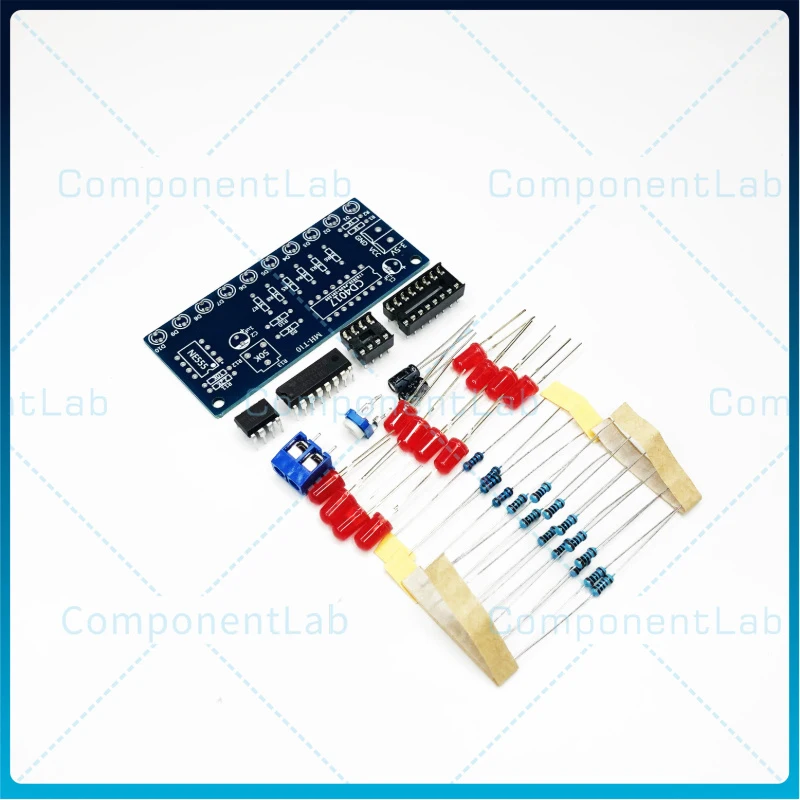 10-50pcs NE555+CD4017 Running LED Flow LED Light Electronic Production Suite DIY Kit