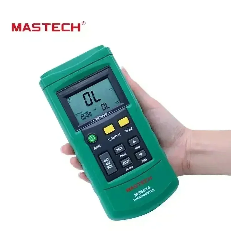 Mastech-termômetro Digital de Canal Duplo Data Logger Termopar Tester Sensor de Temperatura Interface Usb 1000 Conjuntos Ms6514