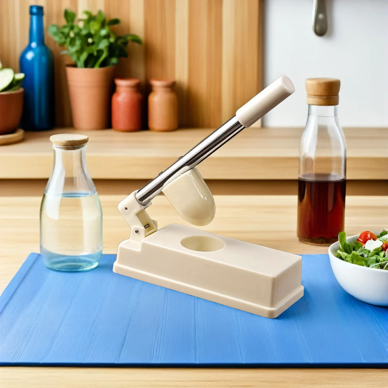 White Qingming Fruit Green Dough Press Mold Long Handle Dumpling Wrappers Presser Dumpling Skin Maker Mexican Tortillas