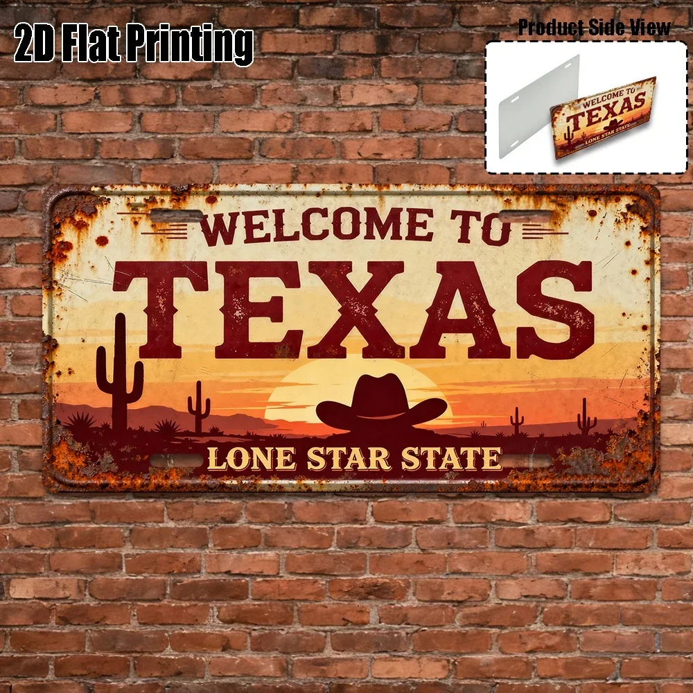 2D Flat 1pc Vintage Sign,Embodies the Aesthetic of the American Western Cowboy Culture Vintage North American Decorative Styl