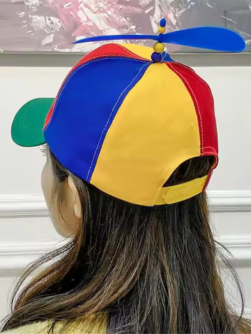 Rainbow Bamboo Dragonfly Baseball Cap Funny Helicopter Propeller Adventure Dad Hat Snapback Hat For Adult Kids Boys Girls