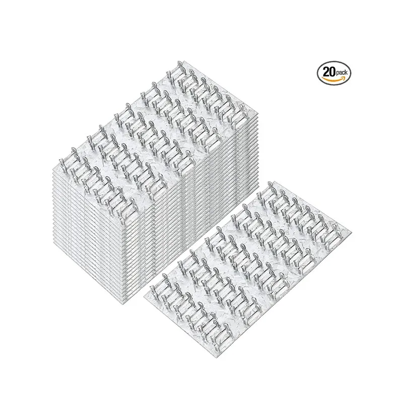 20 szt. Płytek do konstrukcji dźwigowych 3x5 z ząbkami, płytka naprawcza do konstrukcji dźwigowych z ząbkami do gwoździ, stalowe wsporniki montażowe do dachów, łącze do drewna