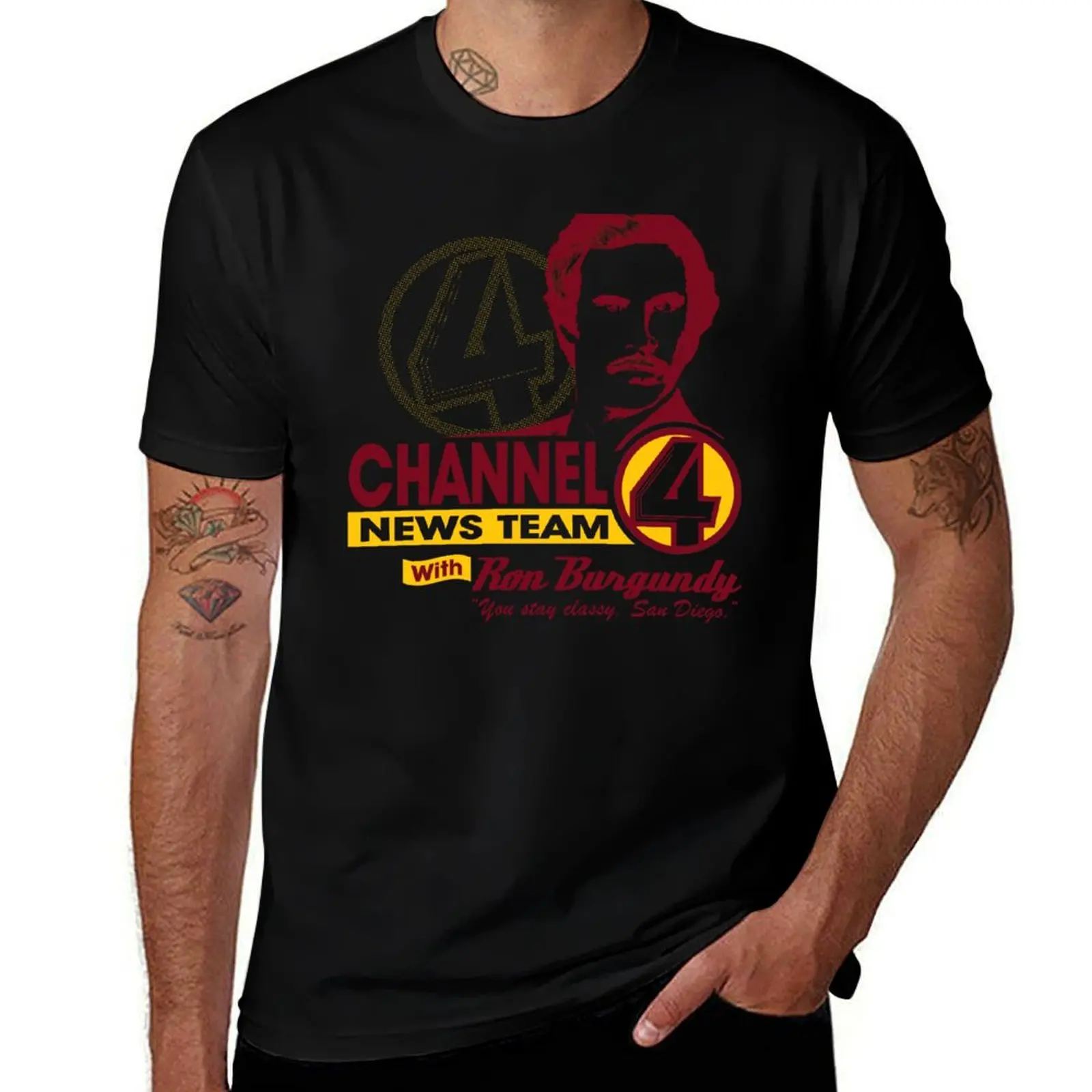 

Channel 4 News Team with Ron Burgundy! T-Shirt custom t shirt custom t-shirts tops mens t shirts top quality