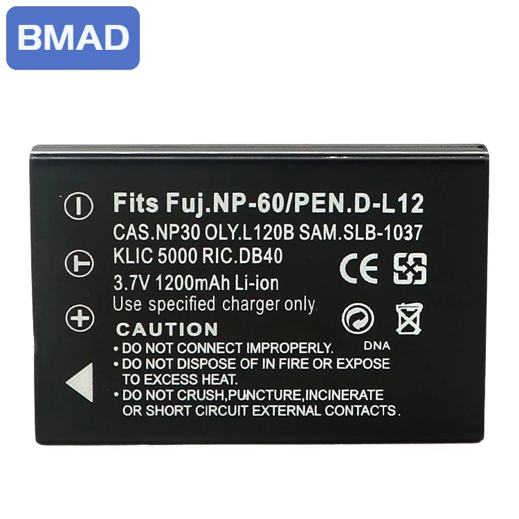 Np60 3.7v 1200mah Spot Polymer Lithium Battery Suitable For Fuji Np-60 Digital Camera Pentax D-L12 Full Decoding Original