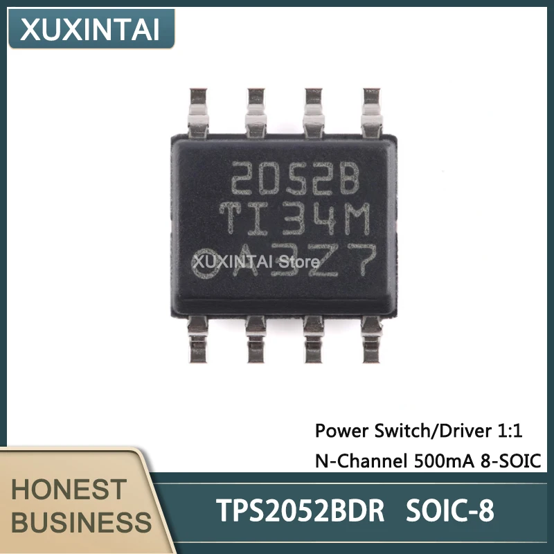 20Pcs/Lot  New Original  TPS2052BDR  TPS2052  Power Switch/Driver 1:1 N-Channel 500mA 8-SOIC