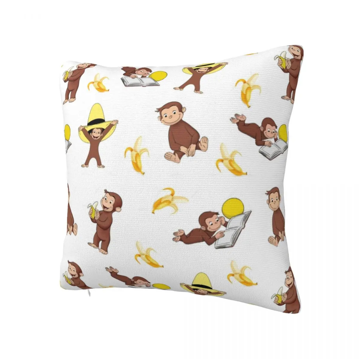 George The Curious Monkey Pillowcase Printed Polyester Cushion Cover cartoon for kids TV Series Throw Pillow Case Cover Home 18\