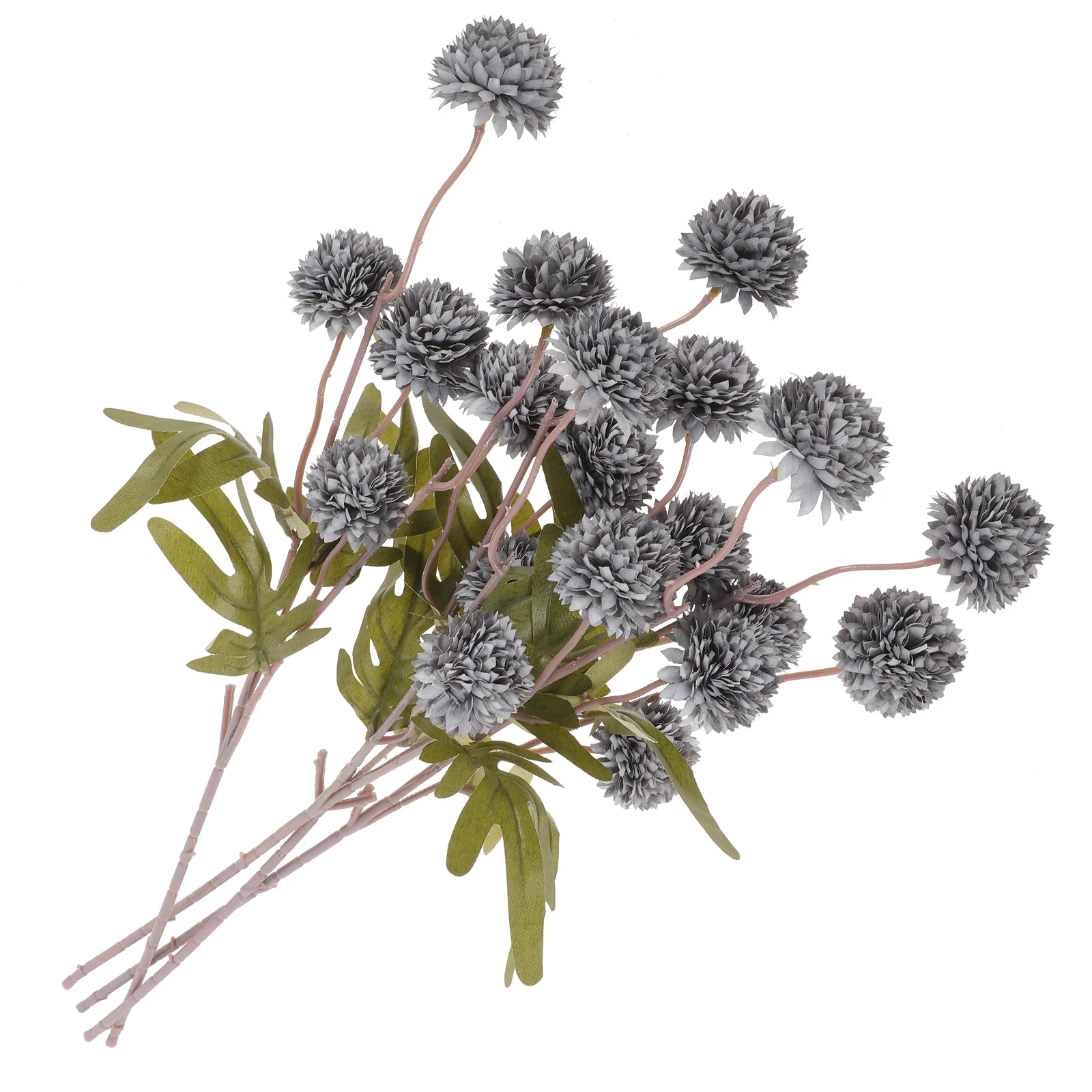 

4pcs Artificial Flowers Fall Blue Mini Dandelion Decor Silk Ball Home Wedding Party Lifelike Faux Flower Arrangement