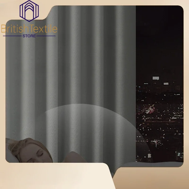 

Full Curtains for Living Dining Room Bedroom Blackout Simple Modern Blackout