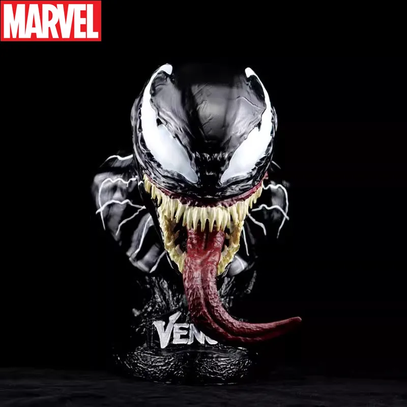 

40cm Marvel Deadly Guardian Venom Figure 1/1 Bust Model Original Color Gk Series Desktop Decorations Boy Friend Birthday Gift