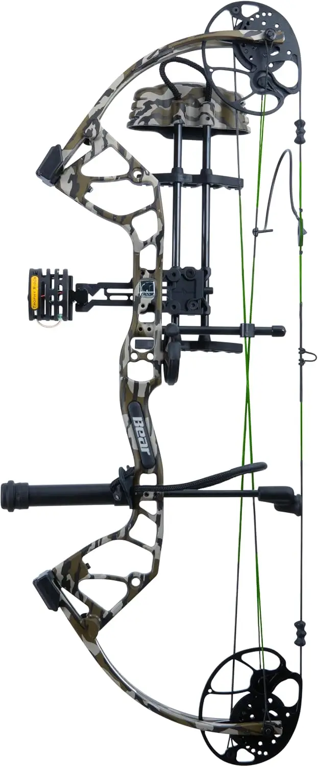 Youth Compound Bow Package, Ready-to-Hunt Set with Up to 50 lb Draw Weight, Camo Pattern
