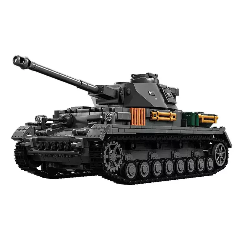 Military Technicial PzKpfw IV Ausf. F2 Panzer Building Blocks WW2 Heavy Tank 4 Figures Brick Model Kit Adults Kids Gifts 1419PCS