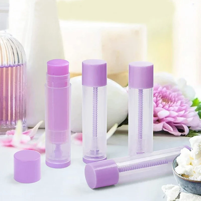 10Pcs 5g Empty Lip Balm Tube Bottle Lip Gloss Balm Container Refillable Plastic Lipstick Tubes DIY Cosmetic Lip Gloss Balm Tube