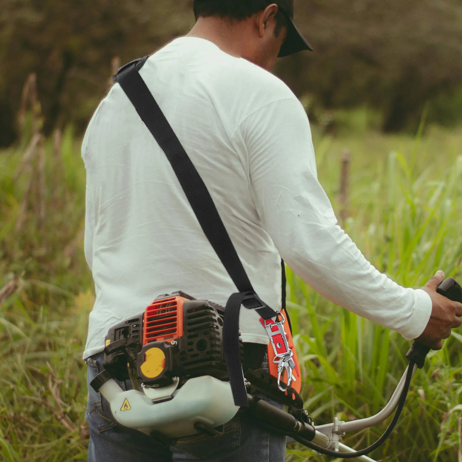Single Shoulder Strap Lawn Trimmer Strap Adjustable Soft Pad for Carrying Lawn Trimmer Leaf Blower Garden Tools Comfortable