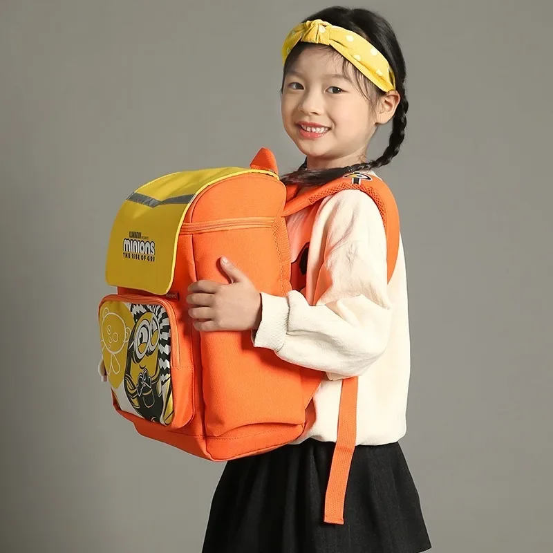 New Minionsed Orange Space Backpack Elementary School Student Schoolbag Lightweight & Fashionable Backpack Daily Necessities view 4