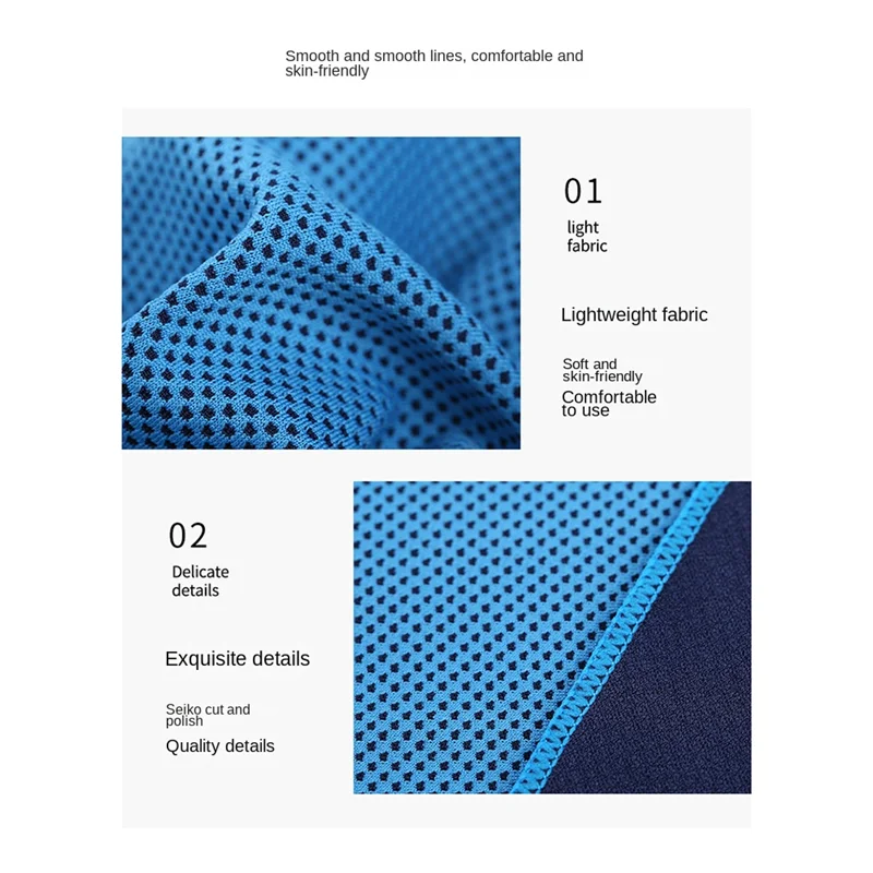 Asciugamano in seta di ghiaccio Sport Asciugamano da ghiaccio con raffreddamento istantaneo Portatile da viaggio all'aperto Fitness Corsa Asciugamano da nuoto Borsa in silicone Grigio