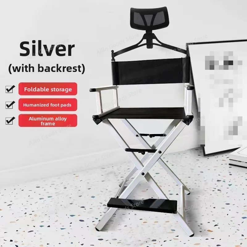 Foldable Aluminum Alloy Director Leisure Chair Compact Package Outdoor Chair for Makeup and Camping Use