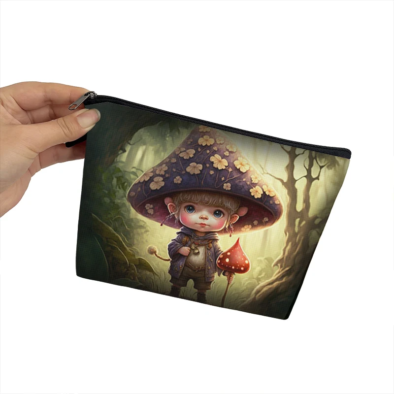 Fantasy Elf Girl Pattern Cosmetic Case Big Eyes Doll Makeup Bags Women Outdoor Multifunction For Travel Casual Toiletry Bag Gift