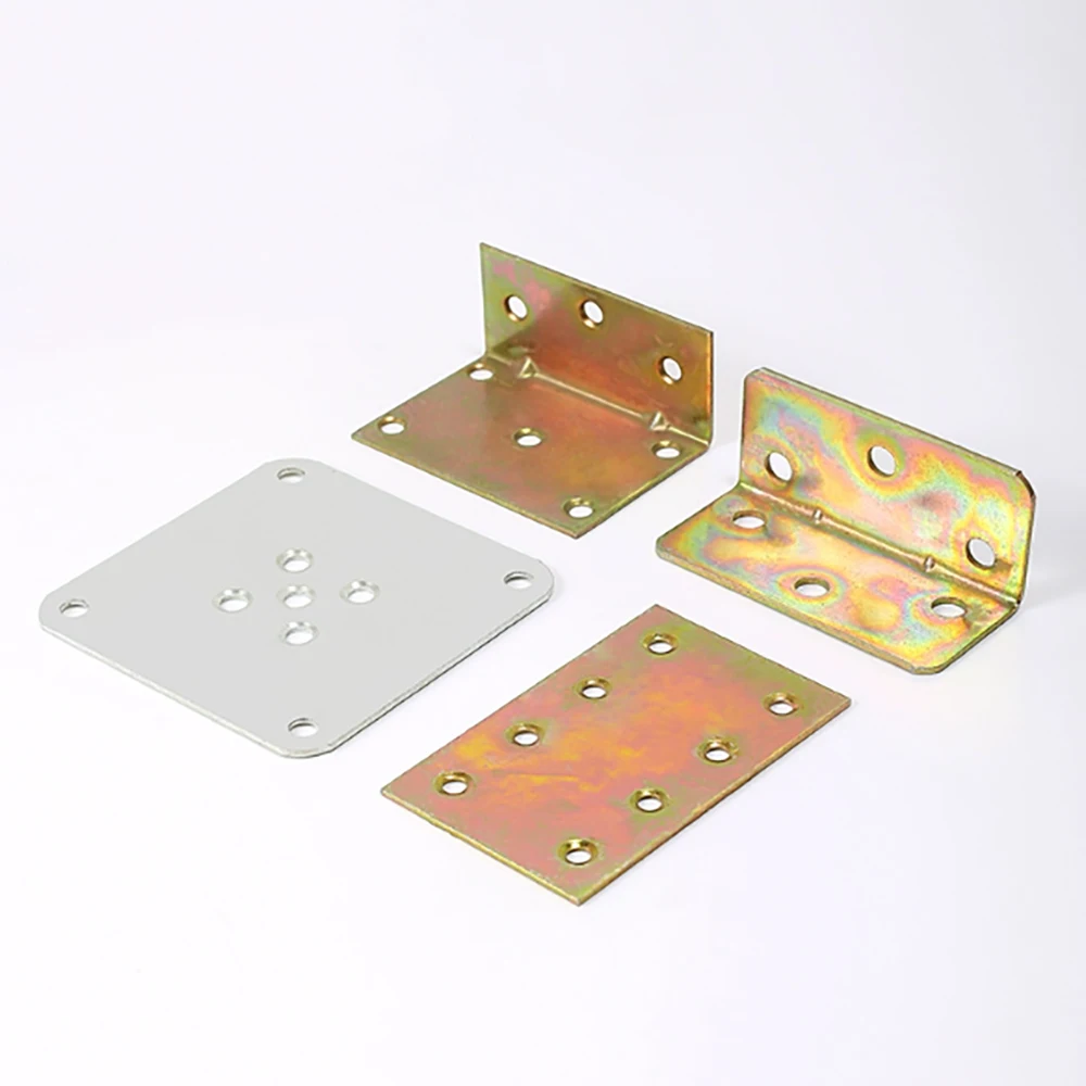 10-20Pcs Iron Corner Code L-Shaped  90 Degree Right Angle Fixator Bracket Furniture Bed Frame Cabinet Connector Bracket