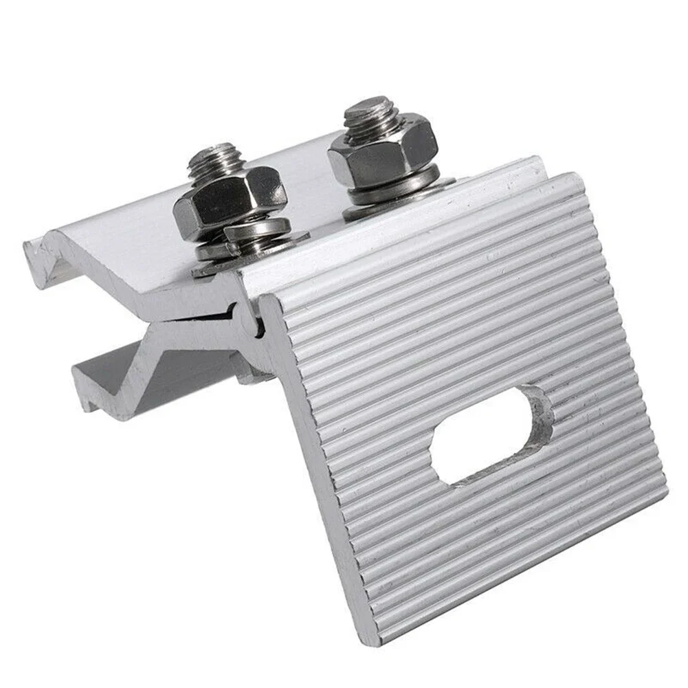 For Roof For Solar Panels Solar Panel Clear Mill Finish High Quality Photovoltaic Fixture Fixing Clamp Anodizing