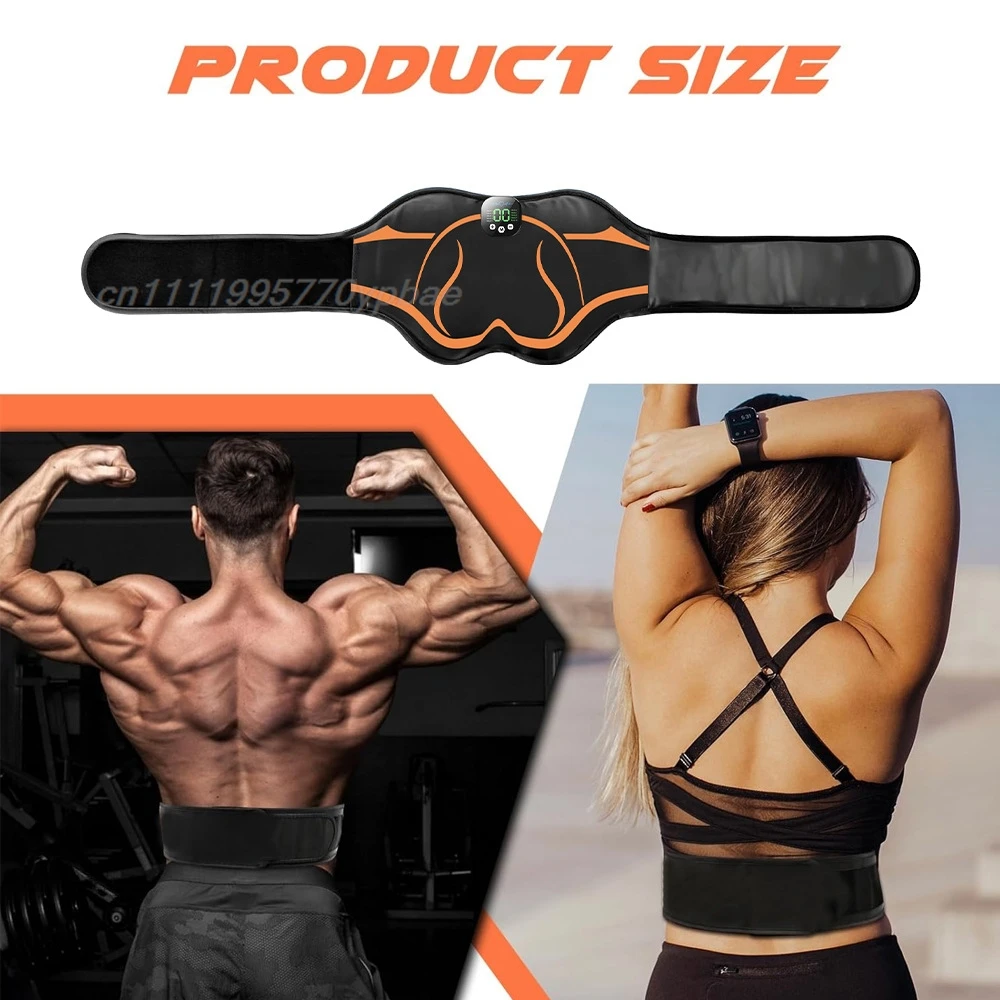 EMS Abdominal Belt Muscle Stimulator Waist Trainer For Men Women Fitness Body Shaping Weight Loss Gym Workout Equipment view 2