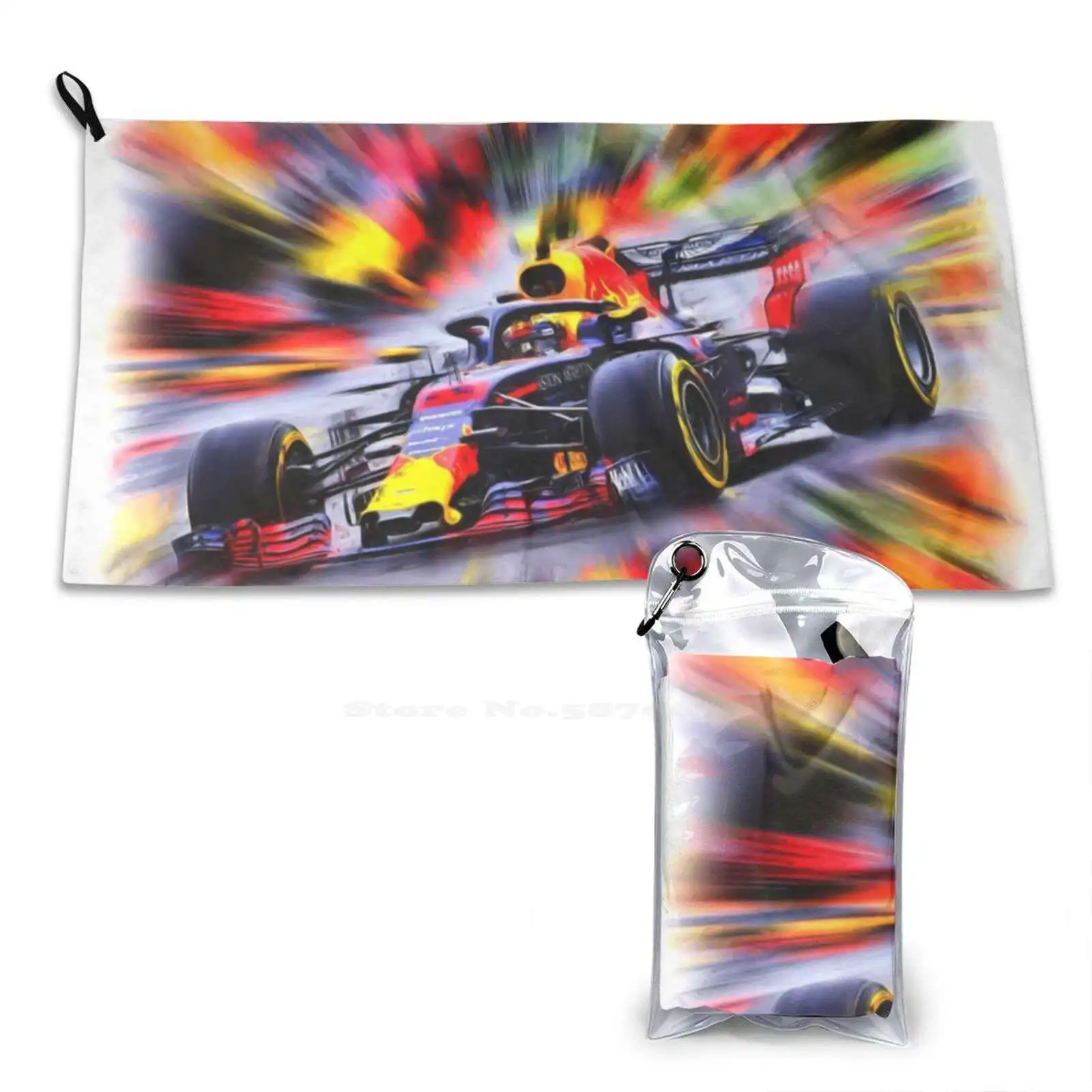 - Racer Soft Towel Quick Dry Beach Towel Max 33 Monoposto Racing Jos Outstrip Speed