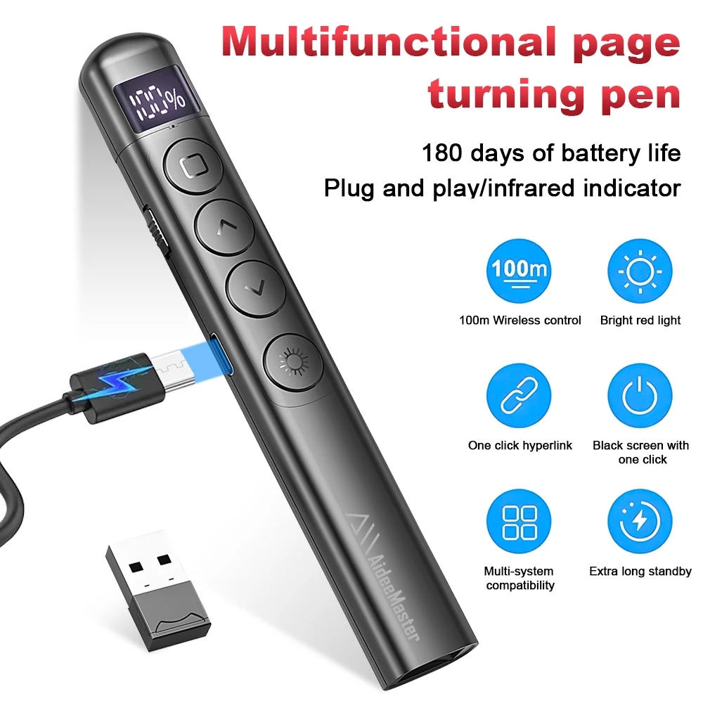 NEW Wireless Ppt Remote Control Pen Projector Page Pen With Remote Control Infrared Presenter Pen For Projector Powerpoint Slide