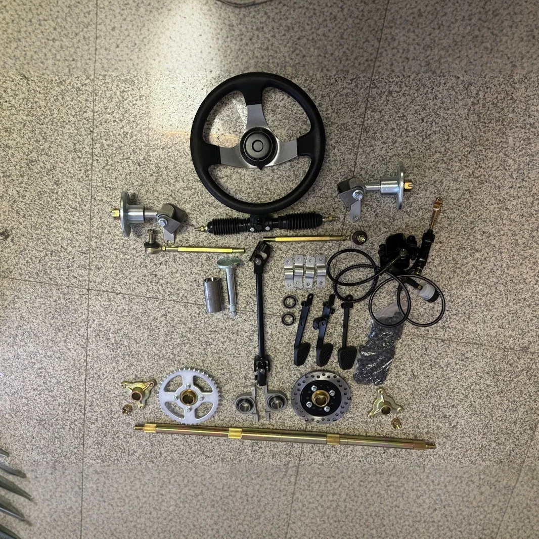 Modified four-wheel electric motorcycle accessories beach kart steering wheel, steering knuckle tie rod assembly 8