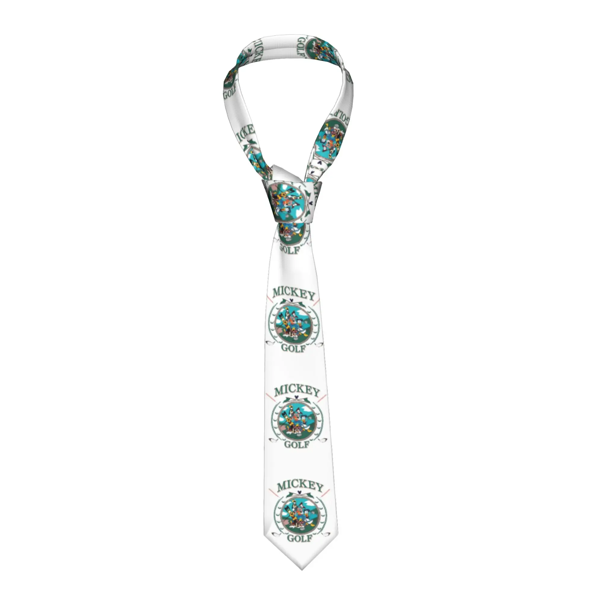 

Мужские модные шелковые галстуки с мультяшными персонажами Микки Маус и его друзья (Дональд, Гуфи, Плуто) для гольфа и вечеринок