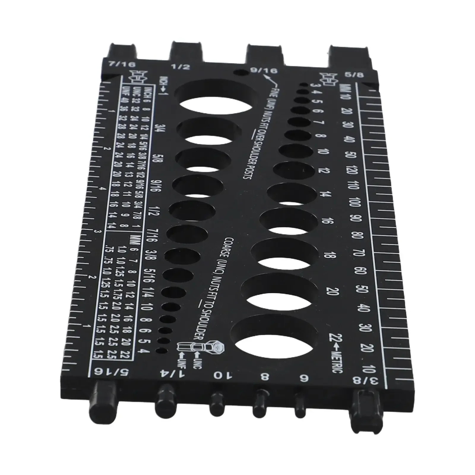21cm/8.27inch Measuring Tool Measuring Tool Drill Bit Fasteners Gauge Measuring Tool Nut Plastic Thread Red Color