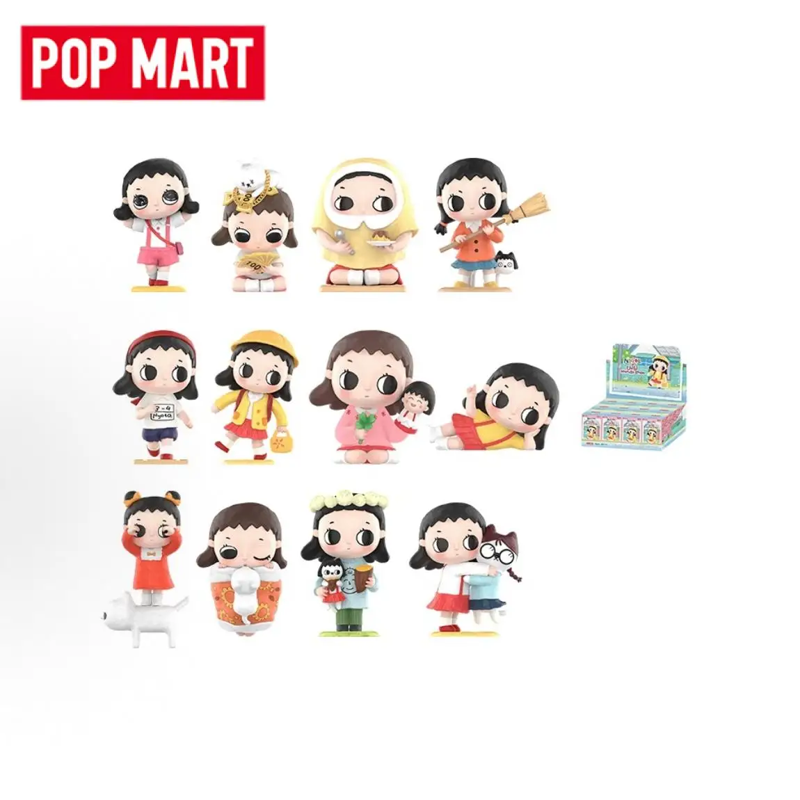 POP MART Nyota Chibi Maruko Chan Series Trendy Blind Box Toys Mystery Box Mistery Action Figure Surprise Cute Model Gift