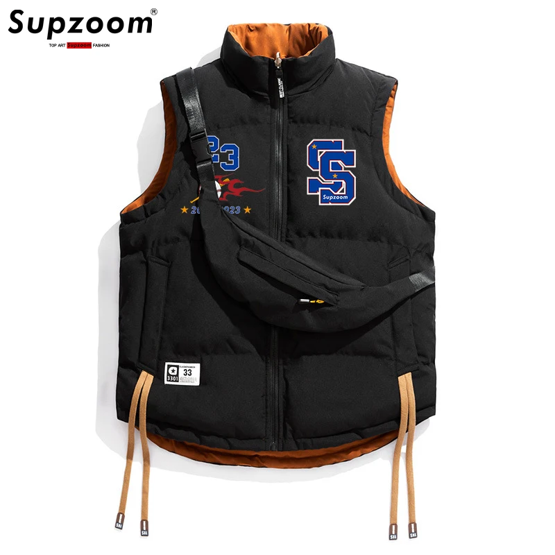 Supzoom Top Fashion New Arrival Cotton Autumn And Winter Solid Color Collar Corduroy Backpack Fashionable Warm Thickened Vest