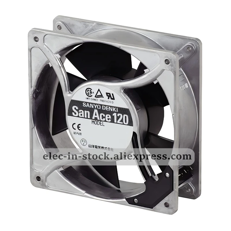 New original Sanyo 109S008 San Ace 120 FAN 120x120x38mm 200V AC 12038 12CM Brushless axial flow cooling fans SANYO DENKI