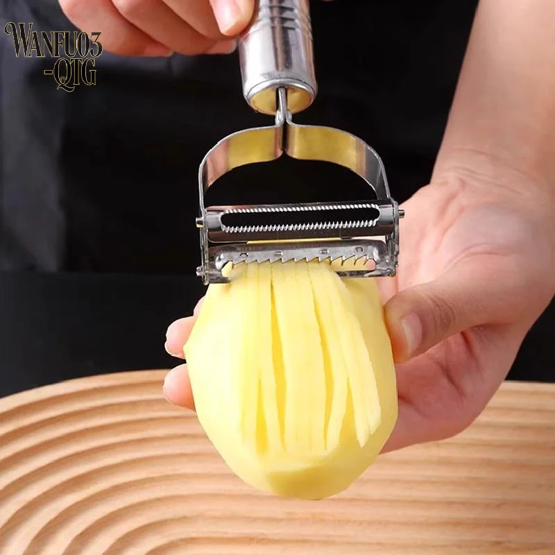 Hot Sale Stainless Steel Dual Side Vegetable Peeler With Peeling And Julienning Functions For Kitchen Fruit Vegetable Prep