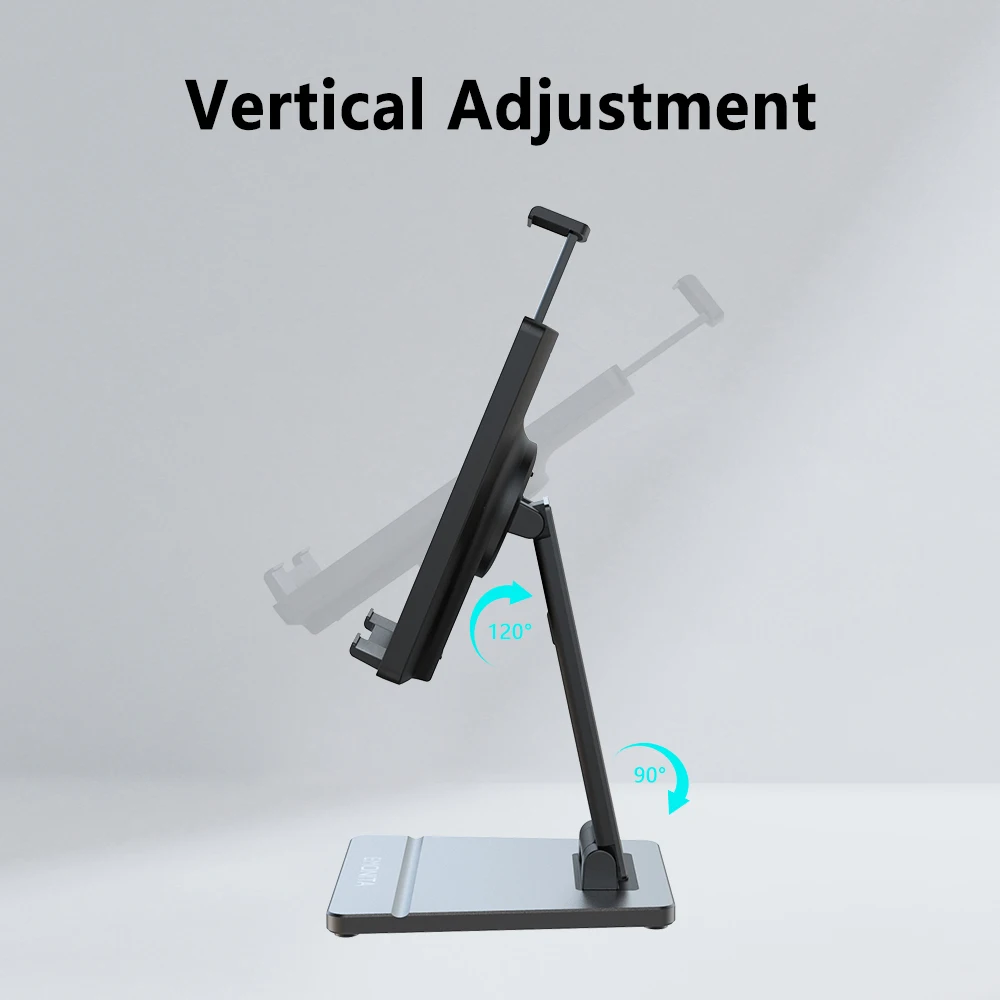 حامل تابلت EMONITA مع مشبك تلسكوبي كهربائي لجهاز iPad Air/ Pro والأجهزة اللوحية، حساس للمس، قابل للتعديل، قابل لإعادة الشحن #5