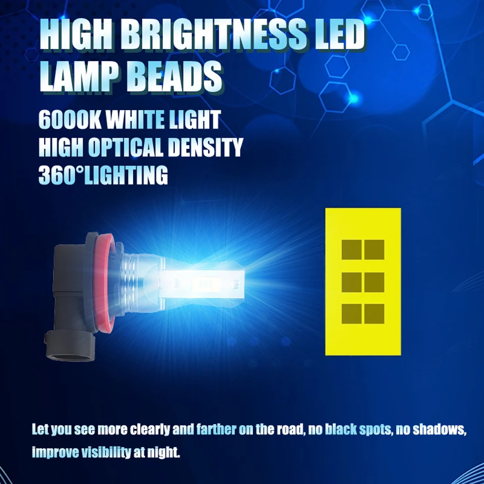 H11 Fog Light Bulbs – Canbus ,Direct Fit, No Modifications Needed For Mercedes-Benz CLS W219 2004 2005 2006 2007 2008 2009 2010