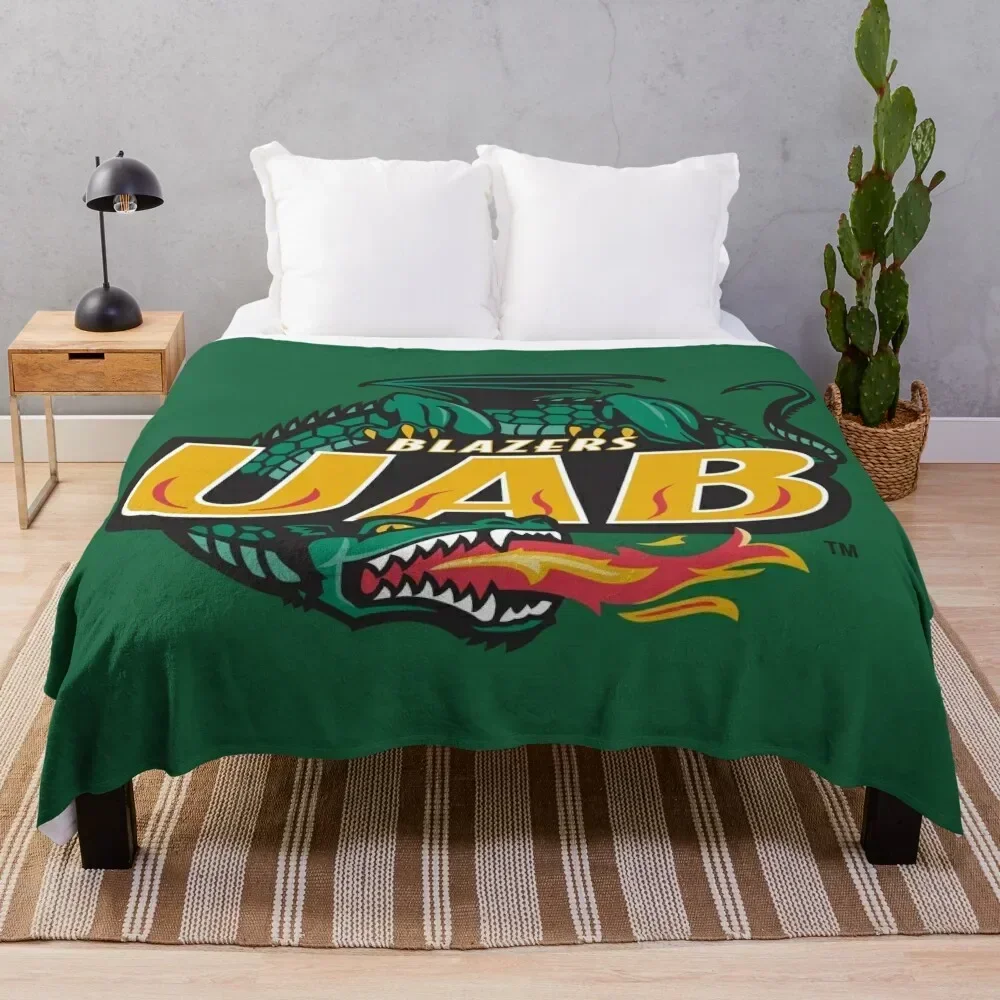 uab blazers Throw Blanket For Decorative Sofa Hairy Bed Fashionable Polar Blankets