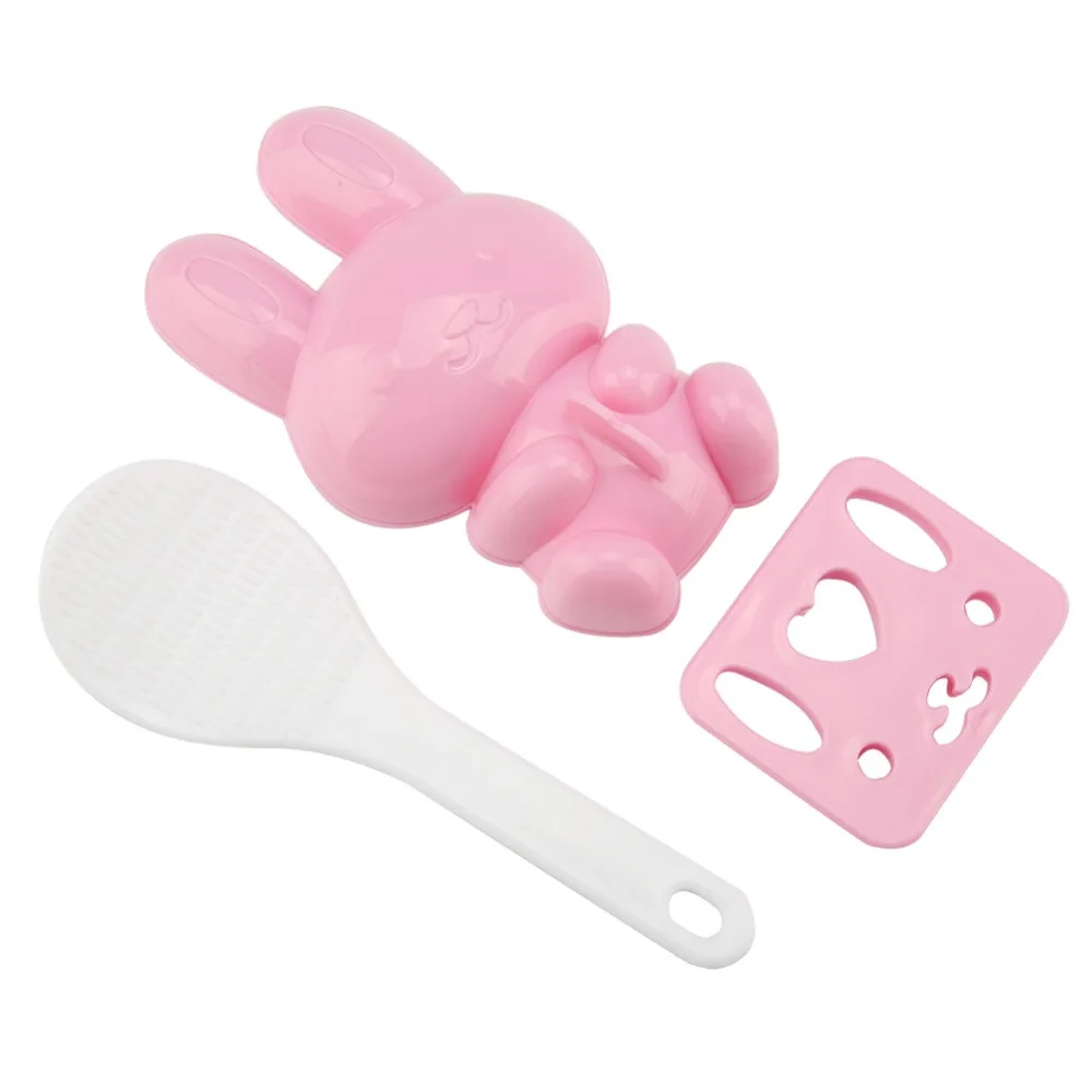 3PCS Durable Food Grade Rice Ball Maker PP+ABS Cartoon Pattern Rice Ball Mold Easy Release Sushi Press Rice Ball Sushi Making