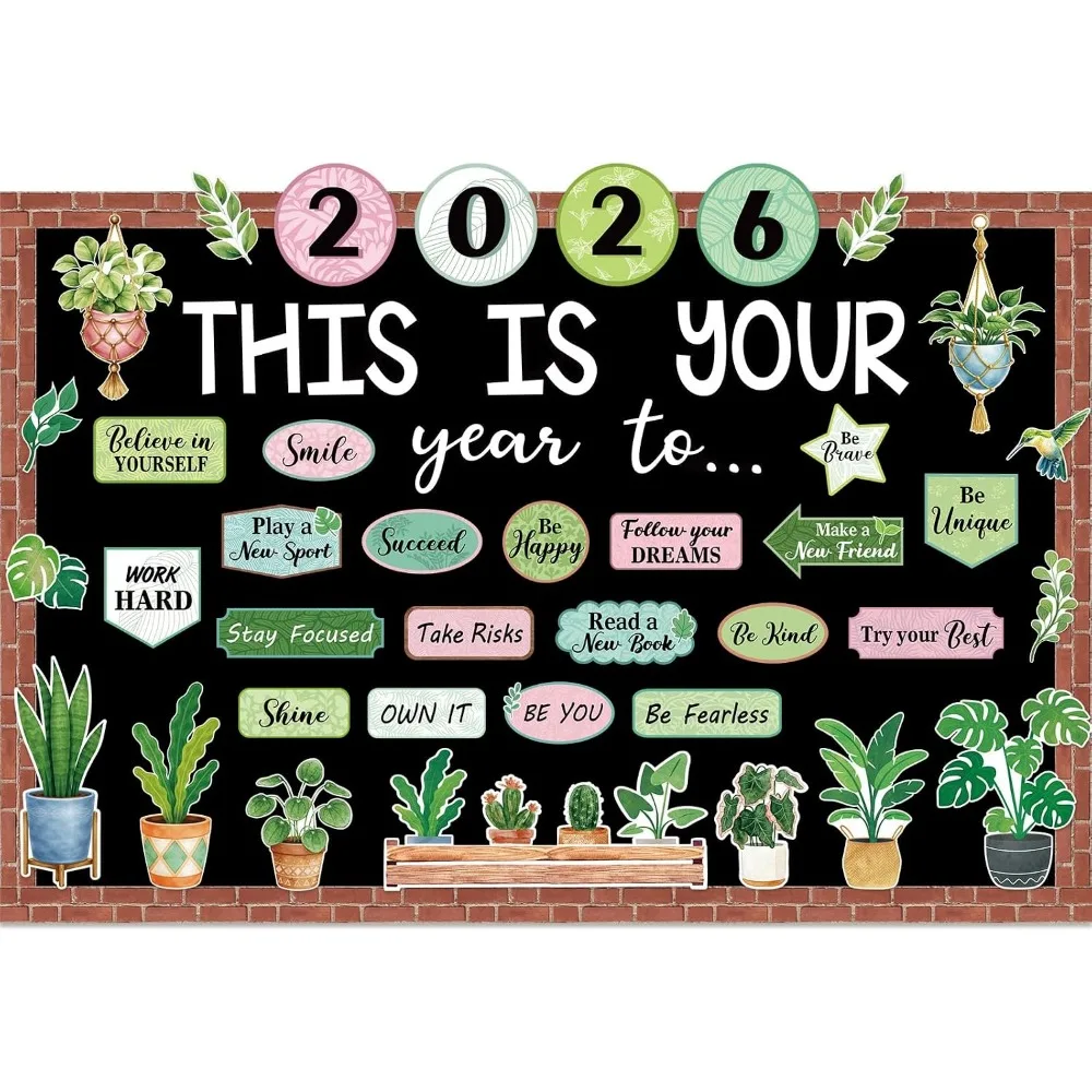 Transform Your Classroom with Potted Plant Bulletin Board Set for a Refreshing Welcome Back to School Decor