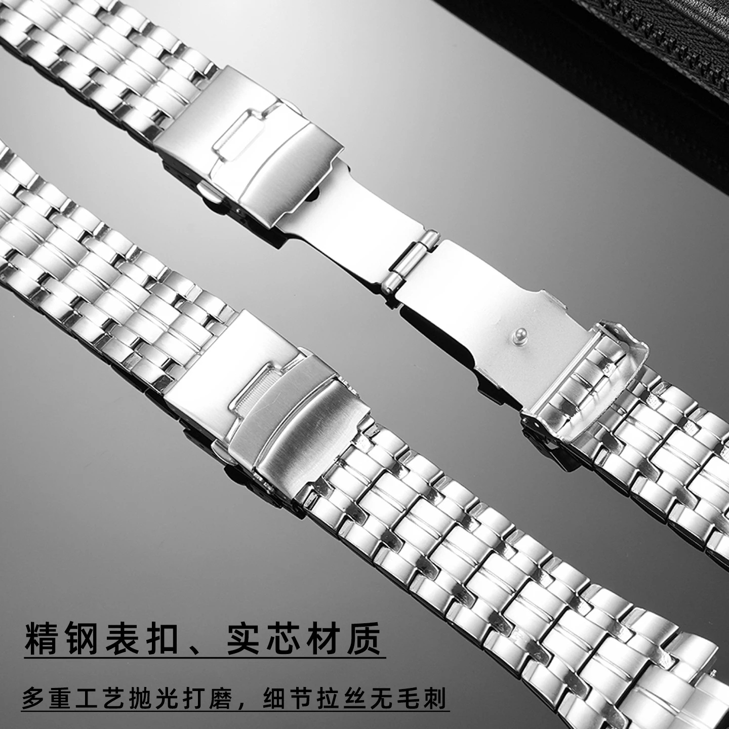 For Casio Edifice watch EF-540D-1A5 series 16mm convex mouth stainless steel strap men's watchband accessories curved wristband view 4