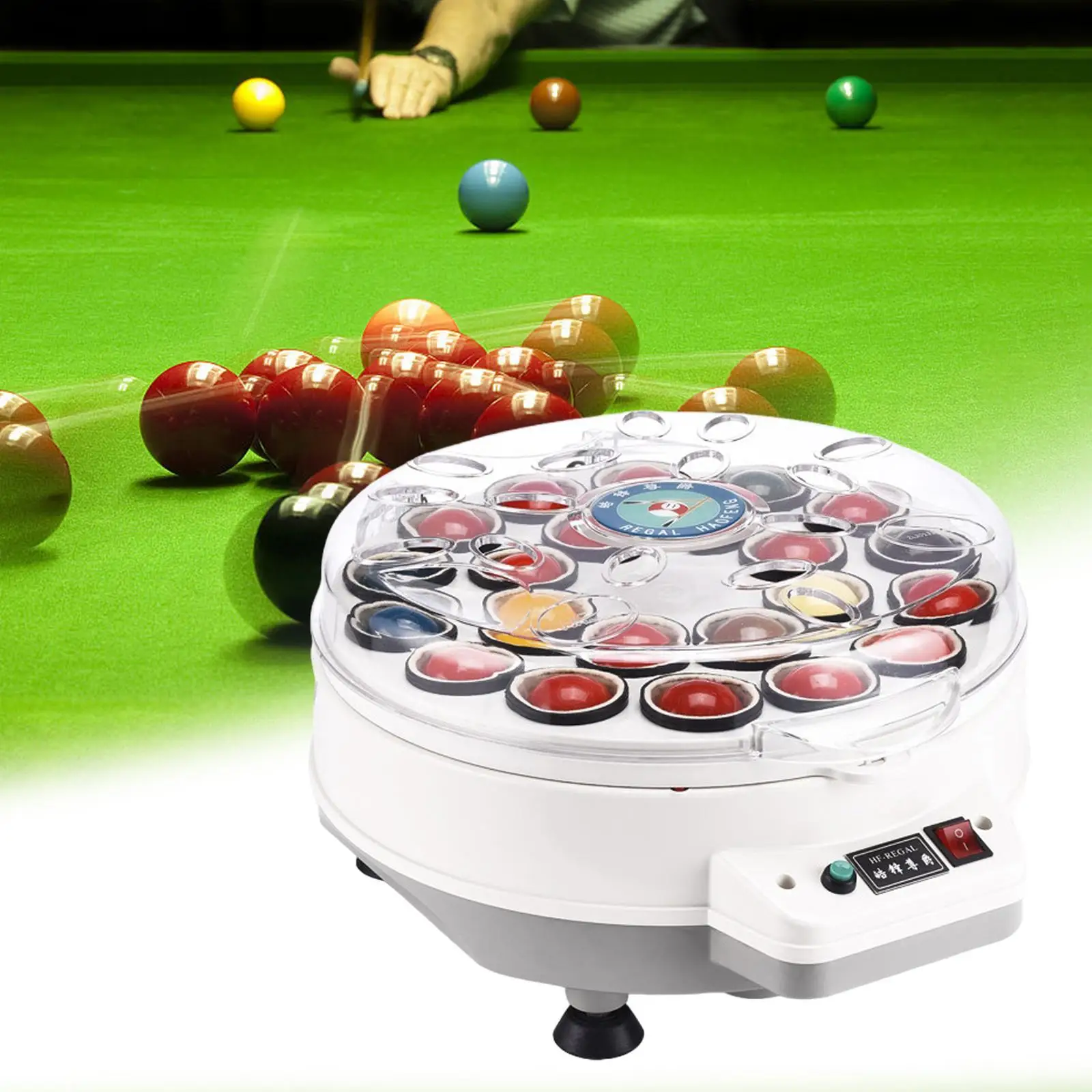 Pool Balls Cleaning Machine Polisher Multifunction Billiard Ball Cleaner Holder for 22 Billiard Balls Polishing Billiard Room