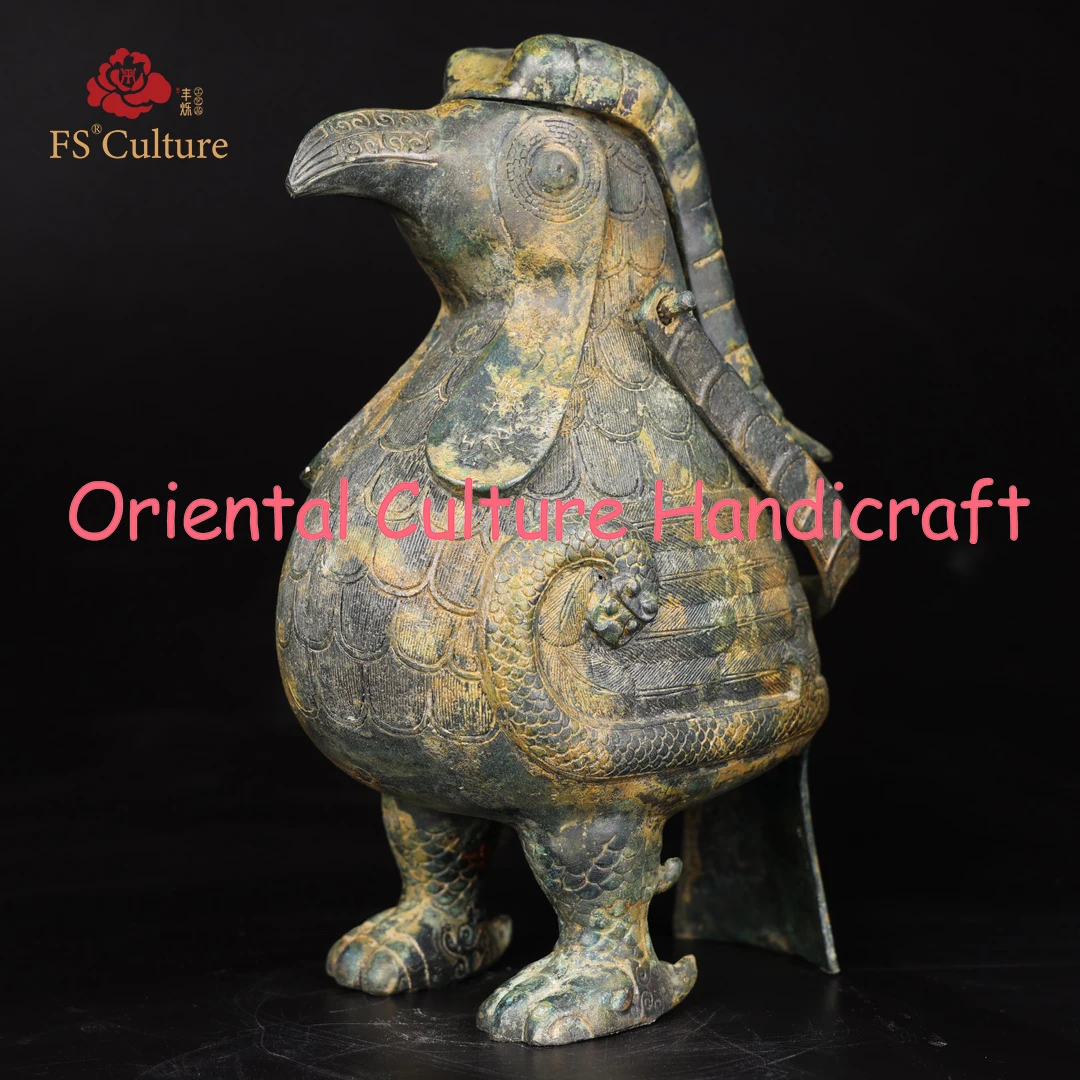 Ancient Chinese Traditional Antique Bronze Products Can Be Collected Exquisite Ornaments, Taibao Birds, And Beams