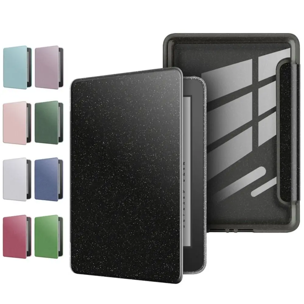 

Защитный чехол с функцией автоматического включения/выключения, магнитный, с блестками, акриловая задняя крышка, износостойкий, для Kindle 2024/2022 11-го поколения