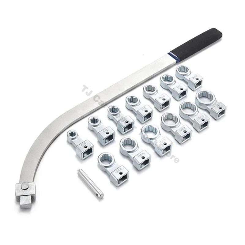 

15Pcs Idler Pulley Adjustment Wrench Belt Tension Tensioning Adjuster Lever Tool Extension Wrench Workshop Tool