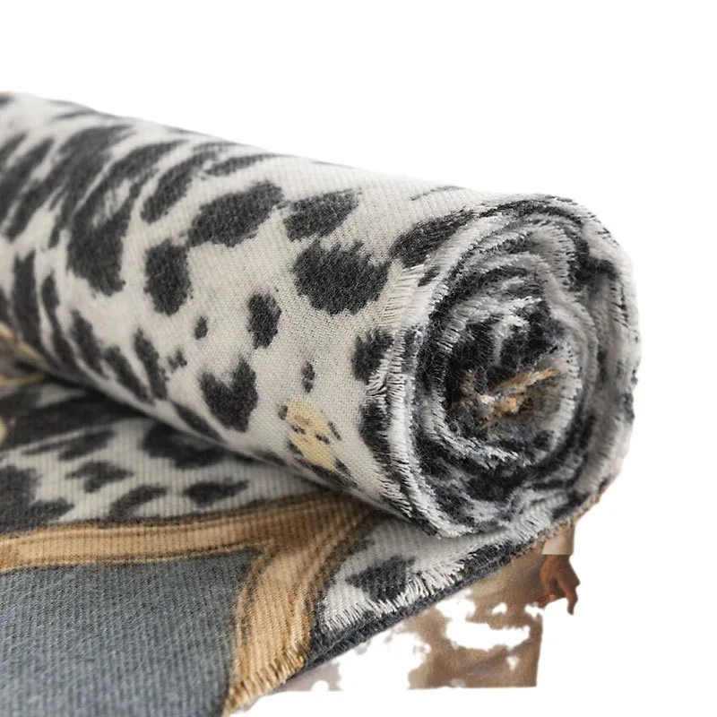 وشاح شتوي جديد بطبعة الفهد للنساء، عصري ومتعدد الاستخدامات، دافئ وفاخر، أنيق ومقاوم للبرد #5