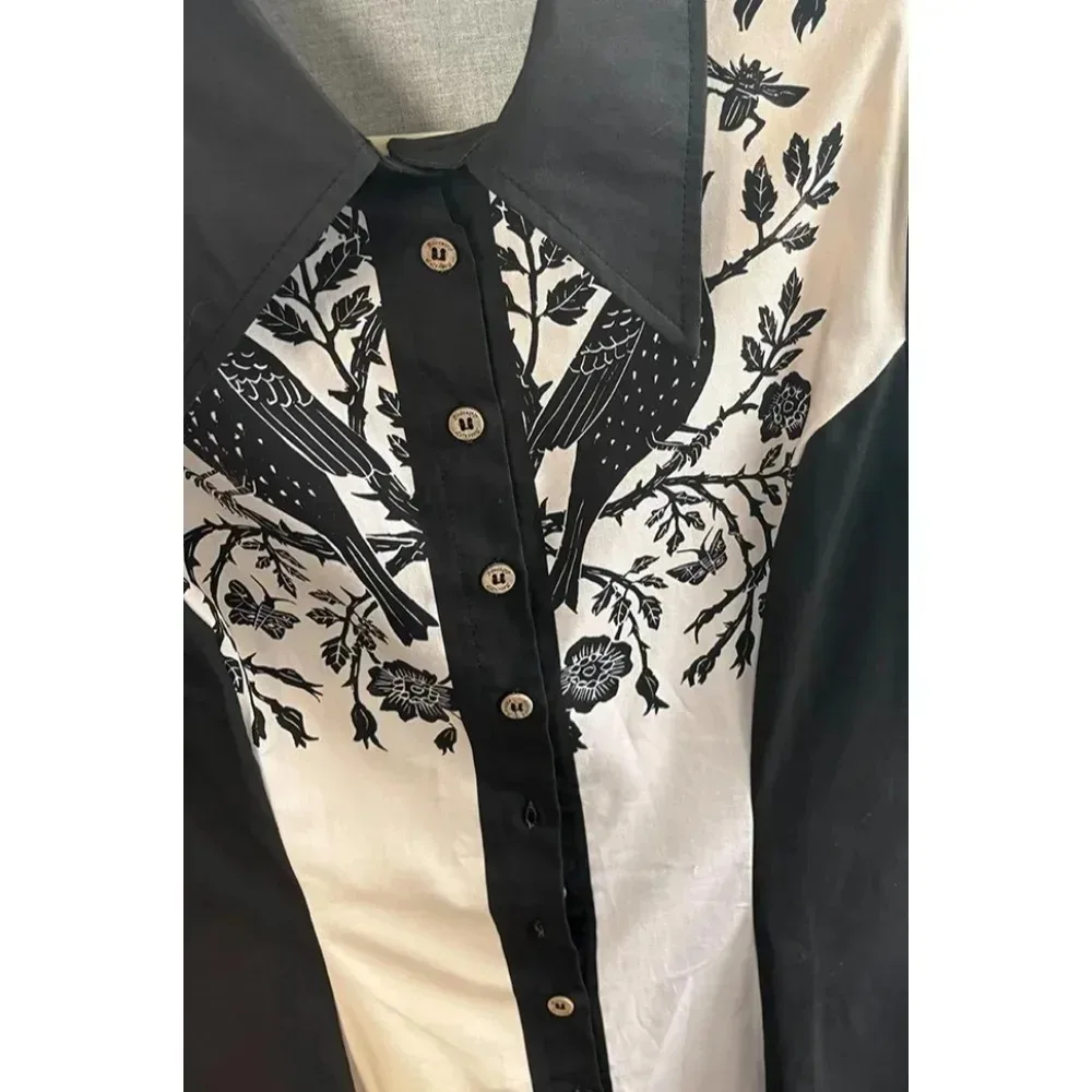 Vintage Flower and Plaid Printed Hawaiian Shirt for Men Button-down Shirt Short Sleeves 100% Cotton Dress Summer Bodycon Dress